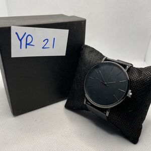 South Lane SS20-dr1-1520 Black Mesh Analog Dial Quartz Genuine Watch YR21